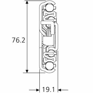 76 heavy duty drawer slides cross section